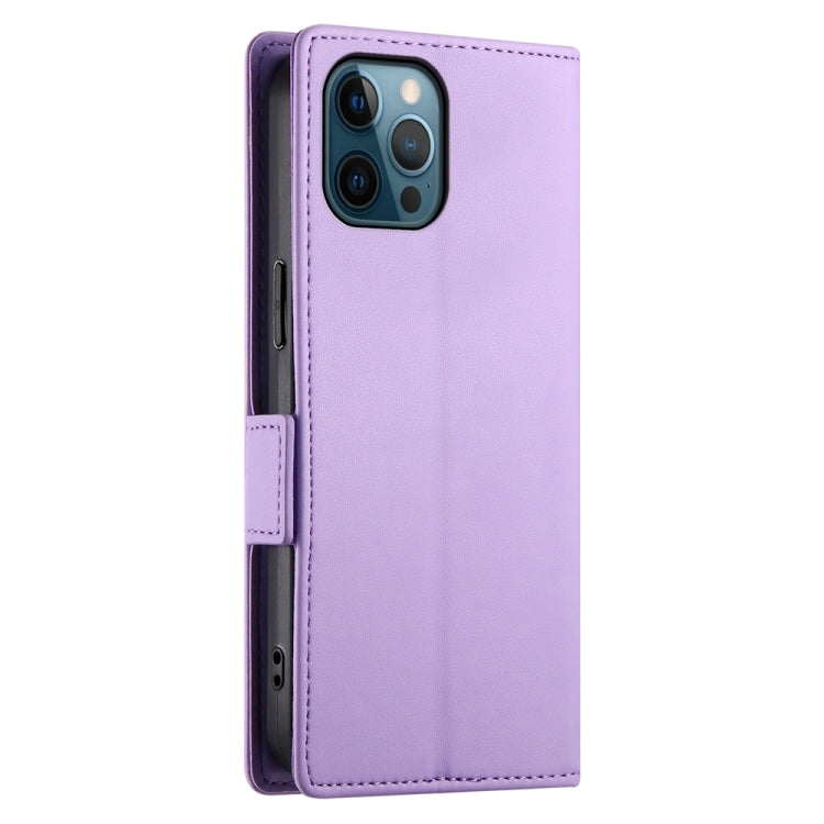 For iPhone 12 Pro Max Side Buckle Magnetic Frosted Leather Phone Case