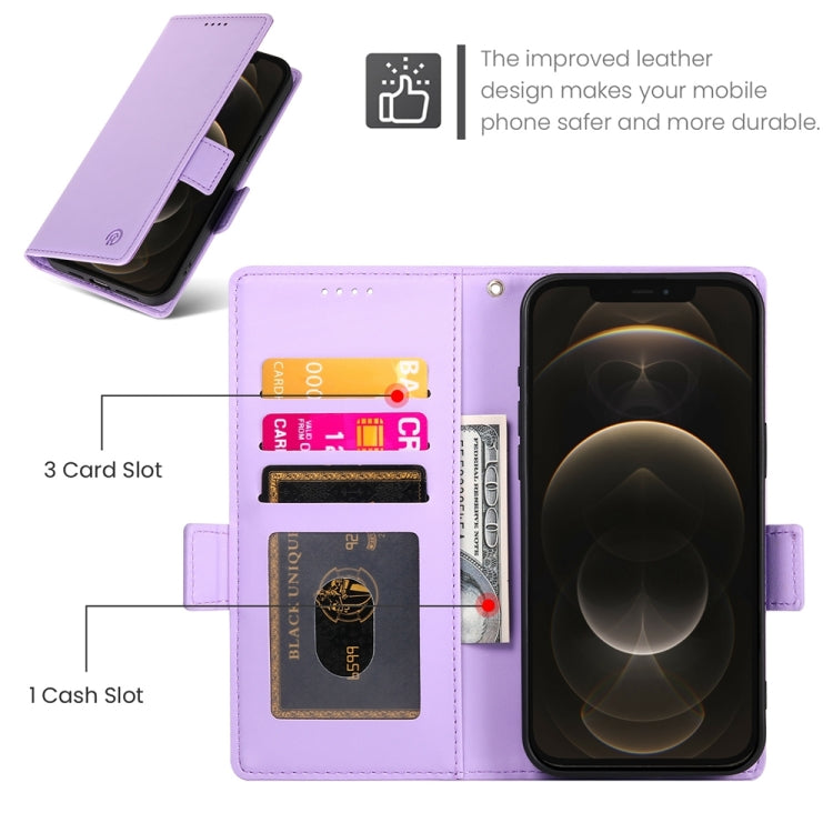 For iPhone 12 Pro Max Side Buckle Magnetic Frosted Leather Phone Case