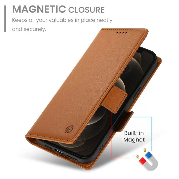 For iPhone 12 Pro Max Side Buckle Magnetic Frosted Leather Phone Case