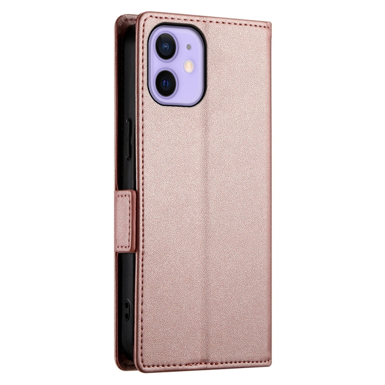 For iPhone 12 mini Side Buckle Magnetic Frosted Leather Phone Case