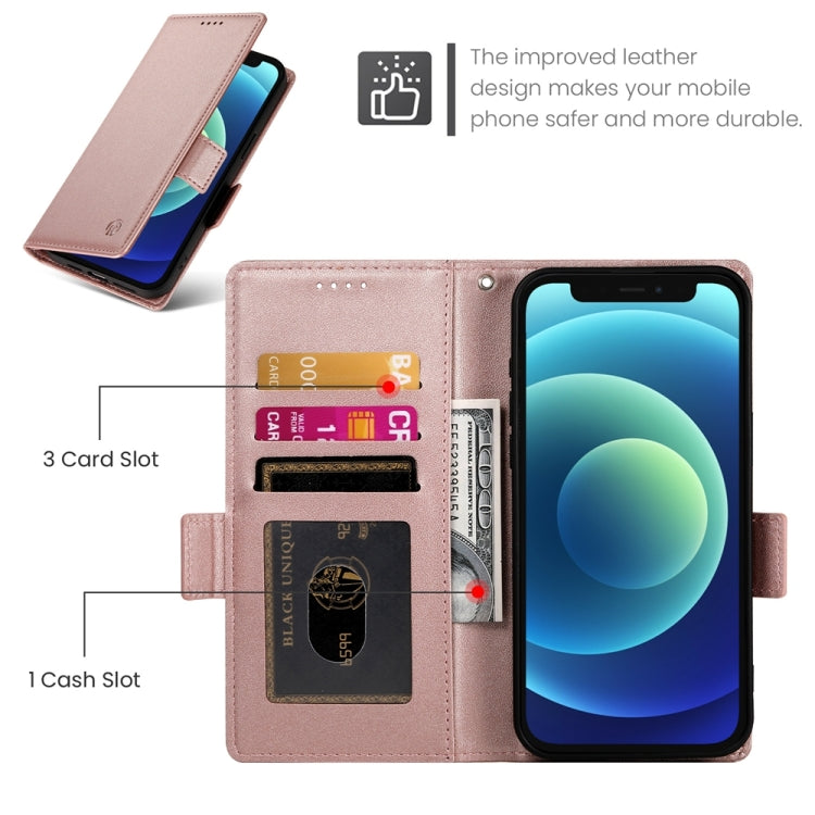 For iPhone 12 mini Side Buckle Magnetic Frosted Leather Phone Case