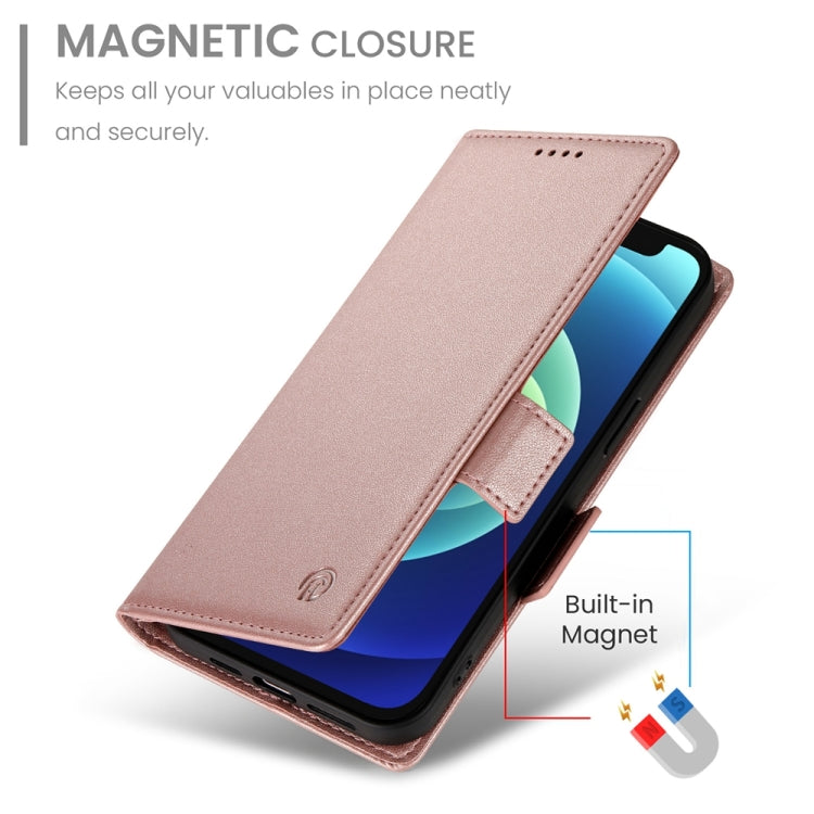 For iPhone 12 mini Side Buckle Magnetic Frosted Leather Phone Case