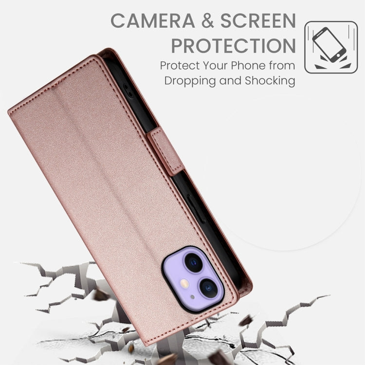 For iPhone 12 mini Side Buckle Magnetic Frosted Leather Phone Case
