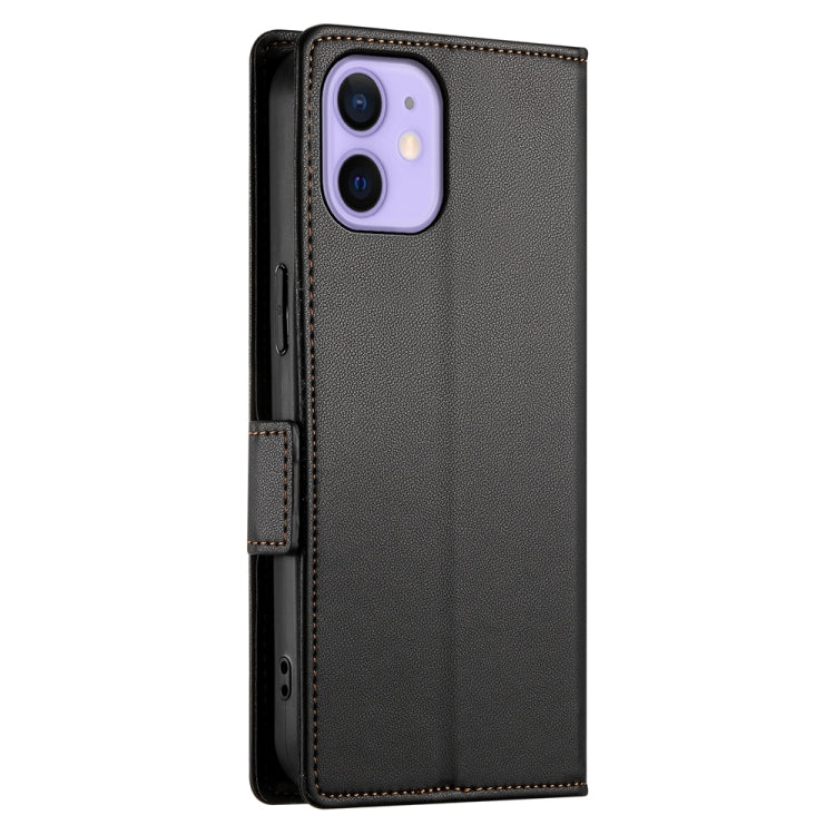 For iPhone 12 mini Side Buckle Magnetic Frosted Leather Phone Case