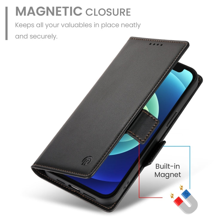 For iPhone 12 mini Side Buckle Magnetic Frosted Leather Phone Case