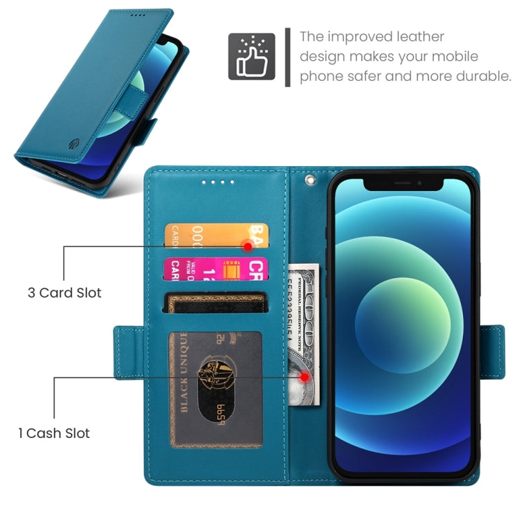 For iPhone 12 mini Side Buckle Magnetic Frosted Leather Phone Case