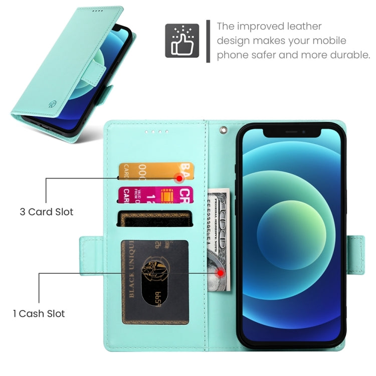 For iPhone 12 mini Side Buckle Magnetic Frosted Leather Phone Case