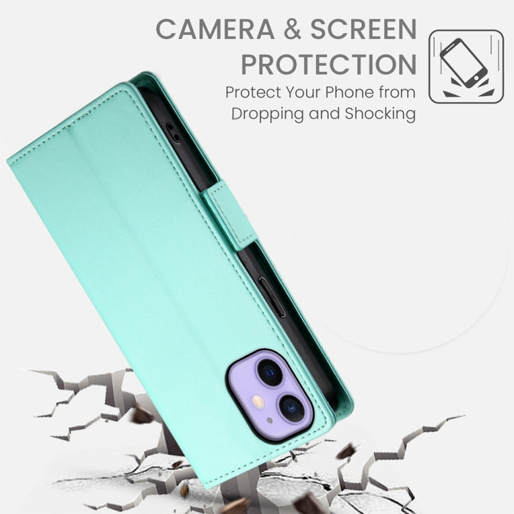 For iPhone 12 mini Side Buckle Magnetic Frosted Leather Phone Case