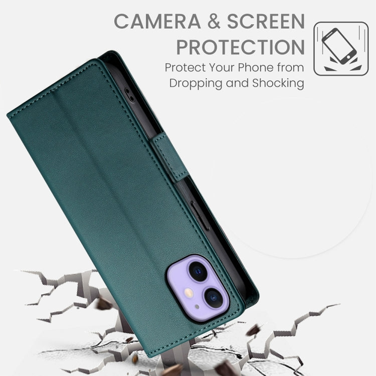 For iPhone 12 mini Side Buckle Magnetic Frosted Leather Phone Case