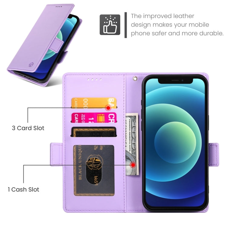 For iPhone 12 mini Side Buckle Magnetic Frosted Leather Phone Case
