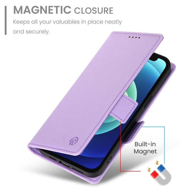 For iPhone 12 mini Side Buckle Magnetic Frosted Leather Phone Case
