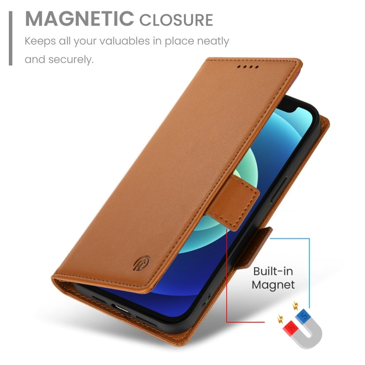 For iPhone 12 mini Side Buckle Magnetic Frosted Leather Phone Case