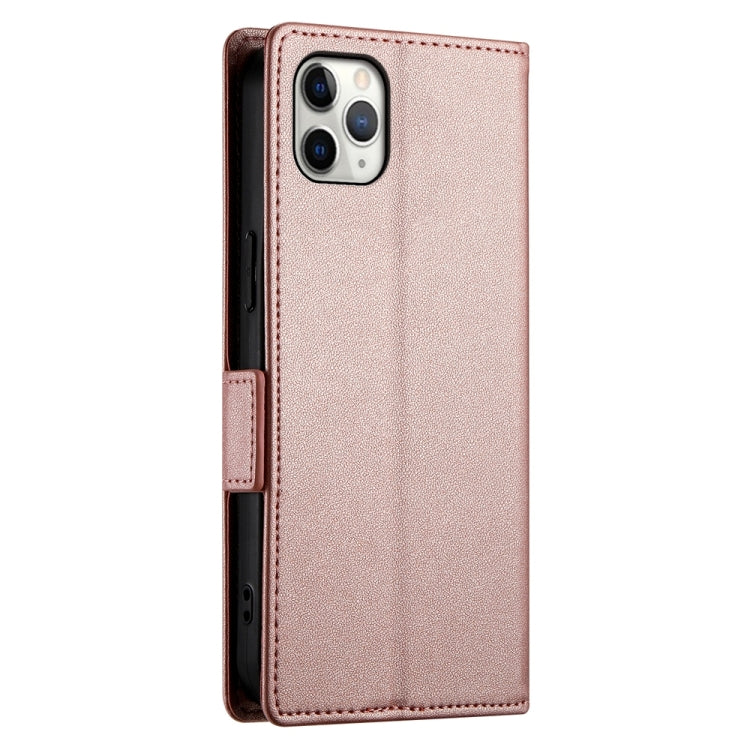 For iPhone 11 Pro Max Side Buckle Magnetic Frosted Leather Phone Case