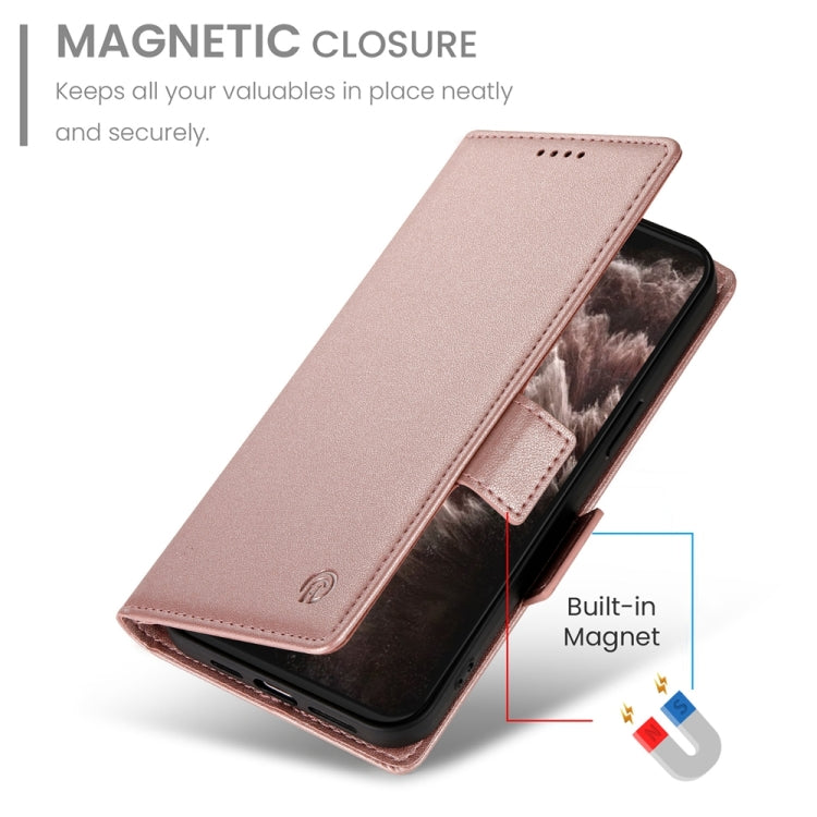 For iPhone 11 Pro Max Side Buckle Magnetic Frosted Leather Phone Case