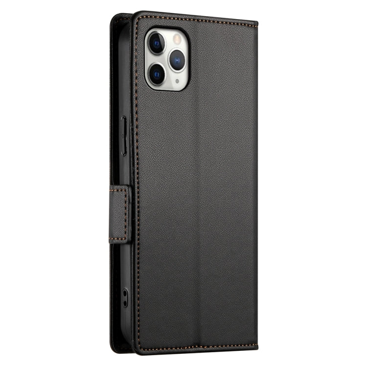 For iPhone 11 Pro Max Side Buckle Magnetic Frosted Leather Phone Case