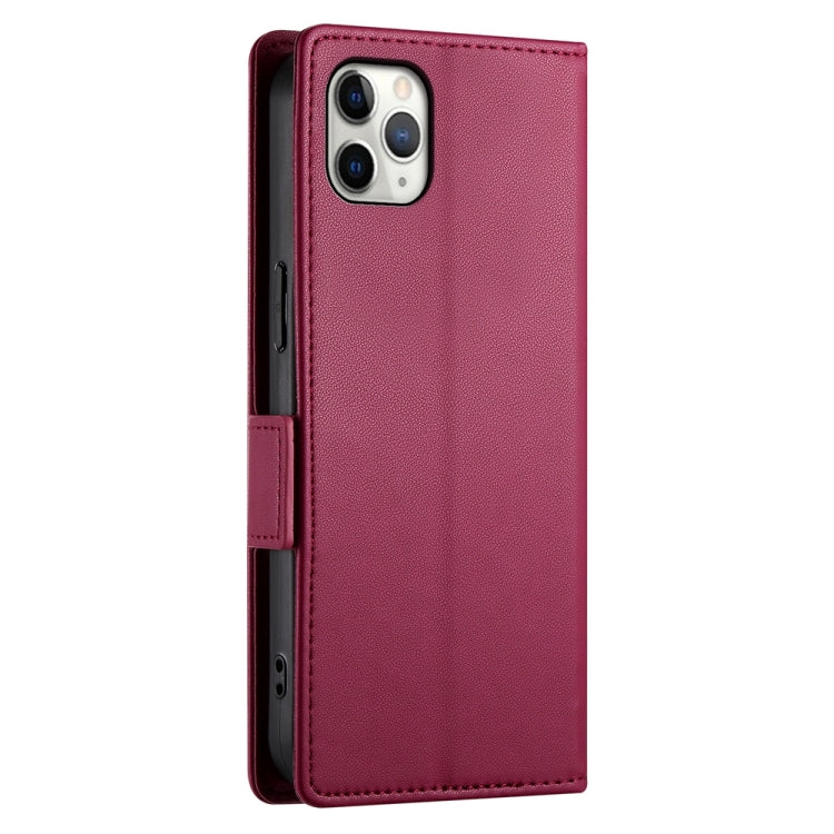 For iPhone 11 Pro Max Side Buckle Magnetic Frosted Leather Phone Case