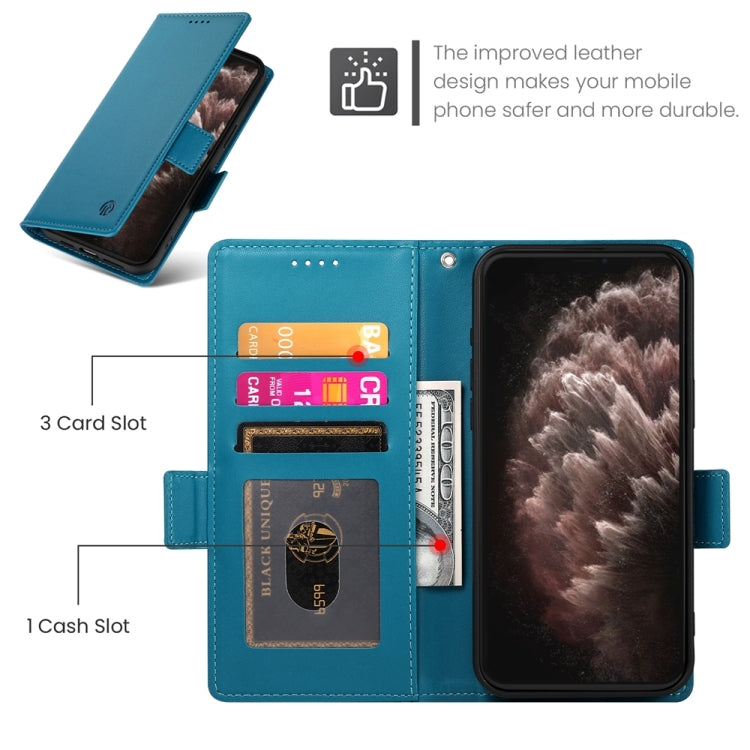 For iPhone 11 Pro Max Side Buckle Magnetic Frosted Leather Phone Case