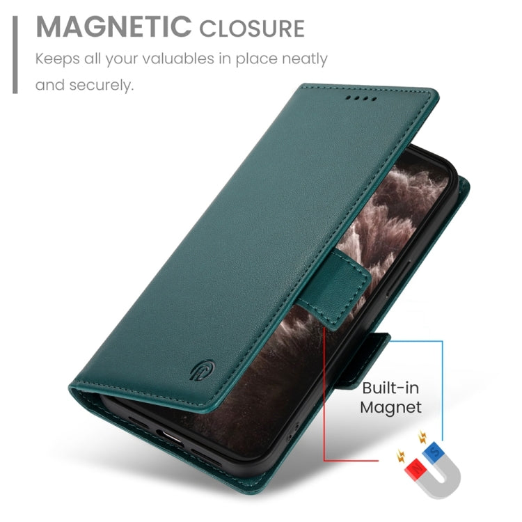 For iPhone 11 Pro Max Side Buckle Magnetic Frosted Leather Phone Case