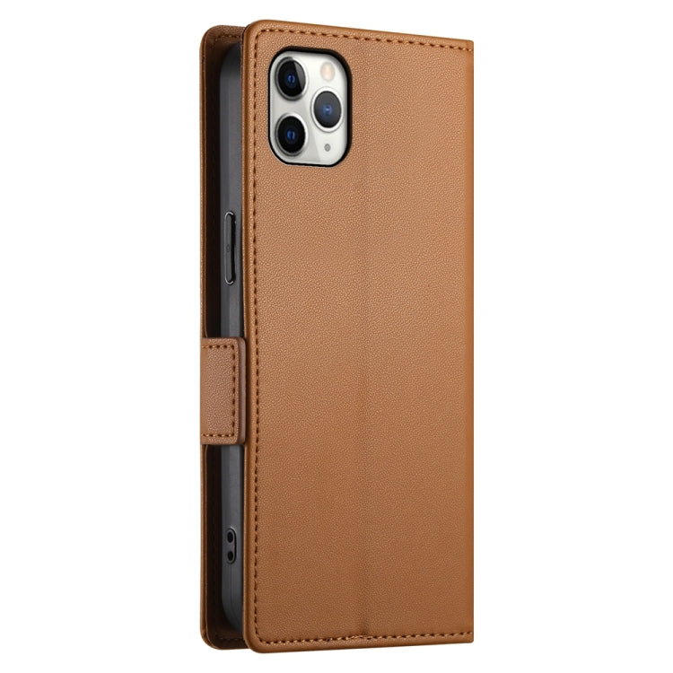 For iPhone 11 Pro Max Side Buckle Magnetic Frosted Leather Phone Case