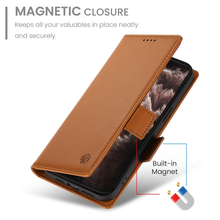 For iPhone 11 Pro Max Side Buckle Magnetic Frosted Leather Phone Case