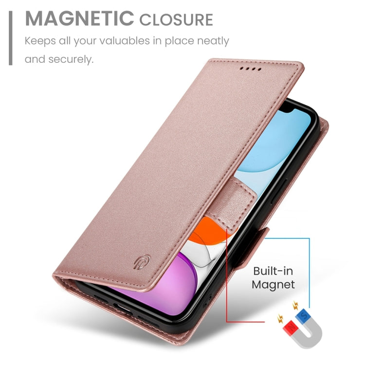 For iPhone 11 Side Buckle Magnetic Frosted Leather Phone Case