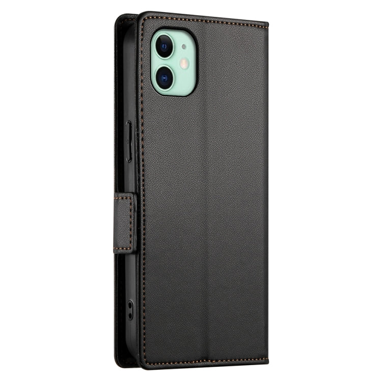 For iPhone 11 Side Buckle Magnetic Frosted Leather Phone Case