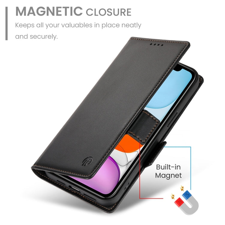 For iPhone 11 Side Buckle Magnetic Frosted Leather Phone Case