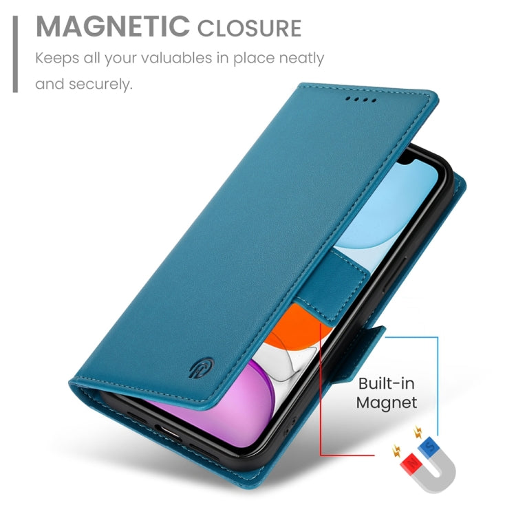 For iPhone 11 Side Buckle Magnetic Frosted Leather Phone Case