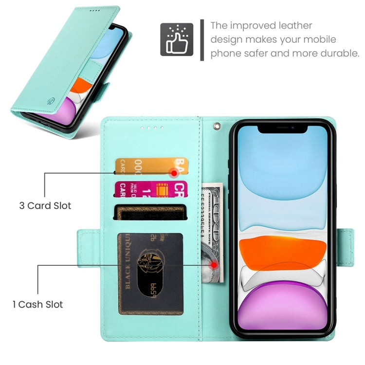 For iPhone 11 Side Buckle Magnetic Frosted Leather Phone Case