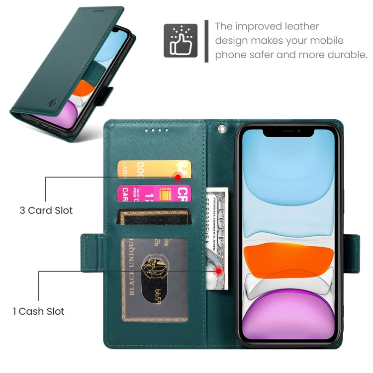 For iPhone 11 Side Buckle Magnetic Frosted Leather Phone Case