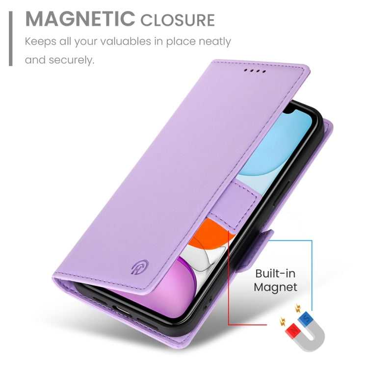 For iPhone 11 Side Buckle Magnetic Frosted Leather Phone Case