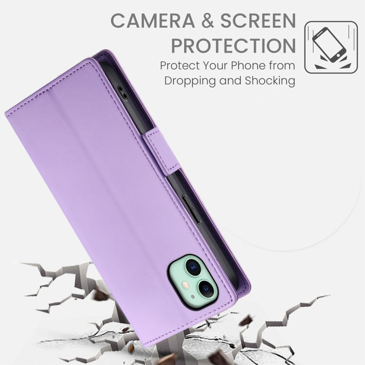For iPhone 11 Side Buckle Magnetic Frosted Leather Phone Case