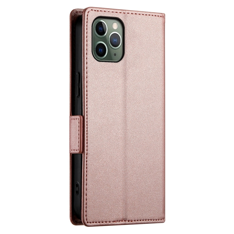For iPhone 11 Pro Side Buckle Magnetic Frosted Leather Phone Case