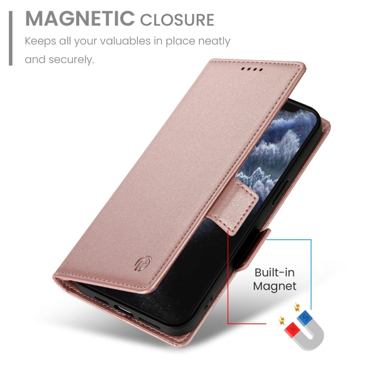 For iPhone 11 Pro Side Buckle Magnetic Frosted Leather Phone Case
