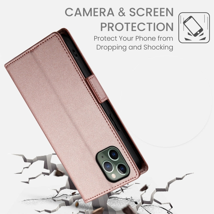 For iPhone 11 Pro Side Buckle Magnetic Frosted Leather Phone Case