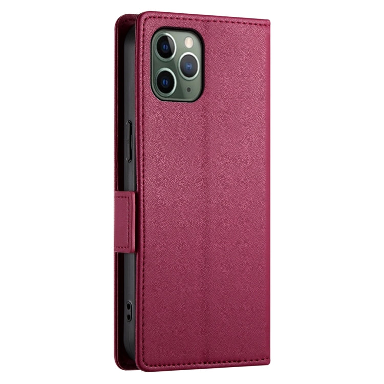 For iPhone 11 Pro Side Buckle Magnetic Frosted Leather Phone Case