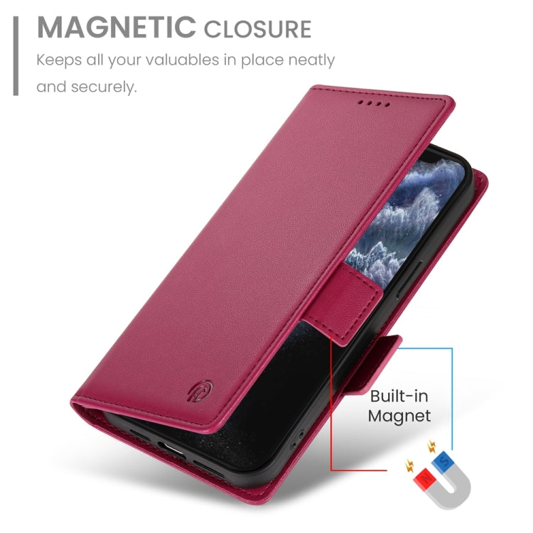 For iPhone 11 Pro Side Buckle Magnetic Frosted Leather Phone Case