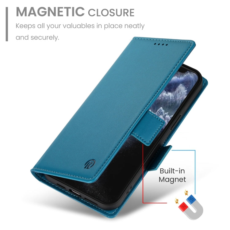 For iPhone 11 Pro Side Buckle Magnetic Frosted Leather Phone Case