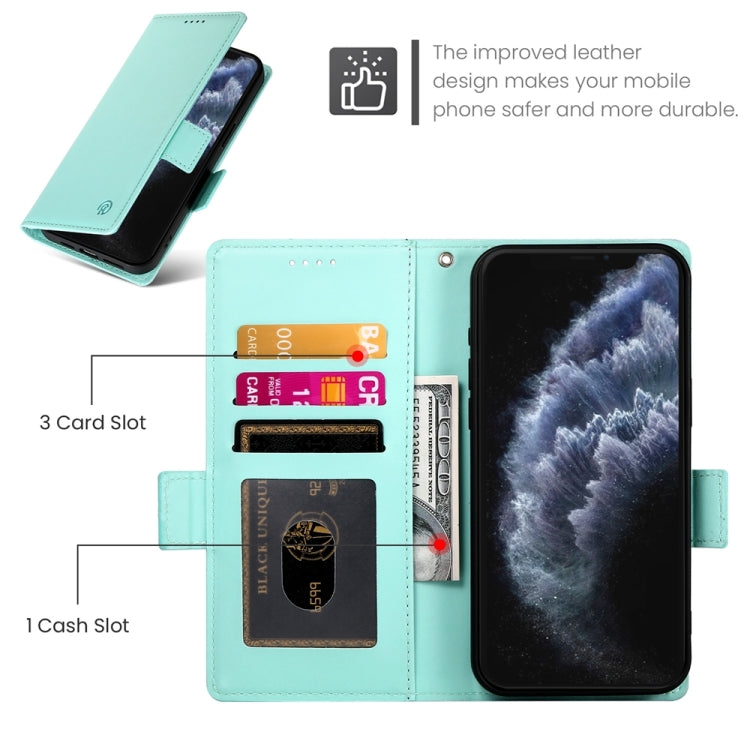 For iPhone 11 Pro Side Buckle Magnetic Frosted Leather Phone Case