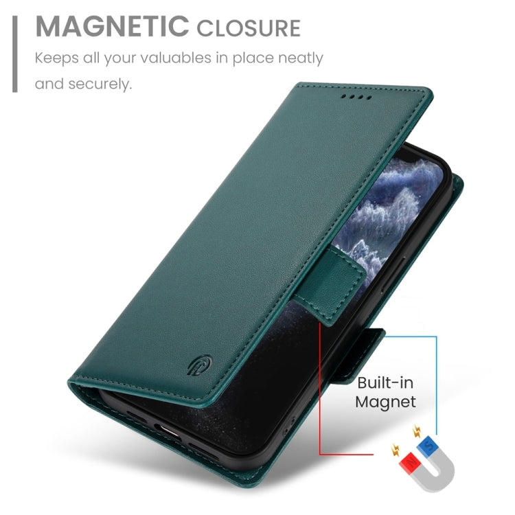 For iPhone 11 Pro Side Buckle Magnetic Frosted Leather Phone Case