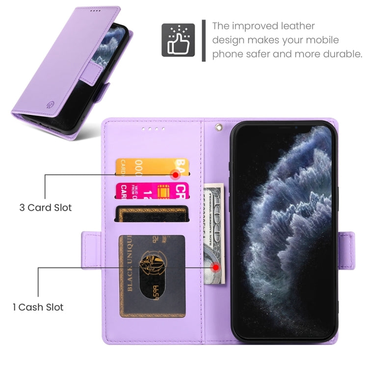 For iPhone 11 Pro Side Buckle Magnetic Frosted Leather Phone Case