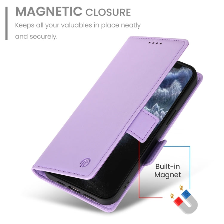 For iPhone 11 Pro Side Buckle Magnetic Frosted Leather Phone Case