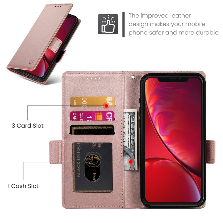 For iPhone X / XS Side Buckle Magnetic Frosted Leather Phone Case
