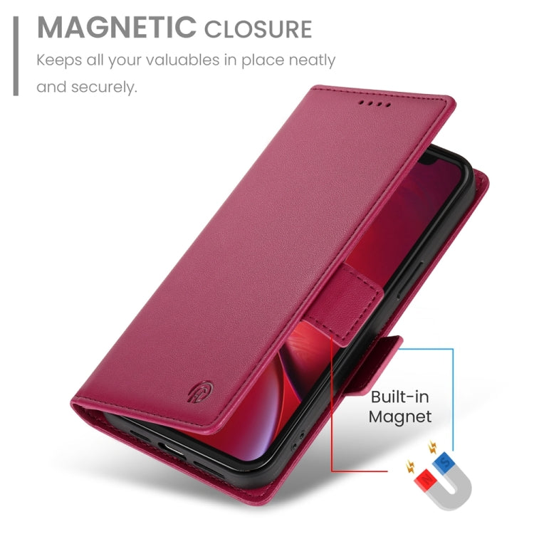 For iPhone X / XS Side Buckle Magnetic Frosted Leather Phone Case