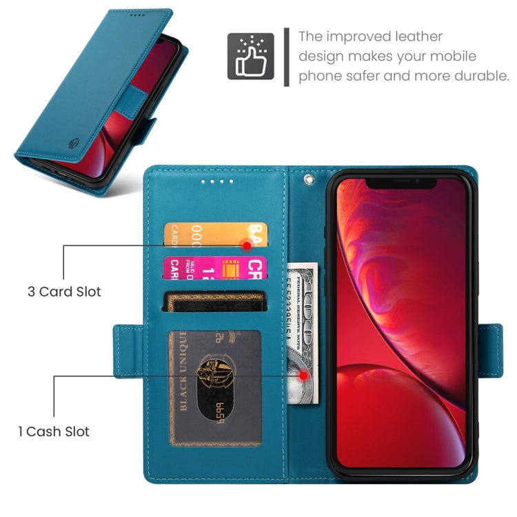 For iPhone X / XS Side Buckle Magnetic Frosted Leather Phone Case