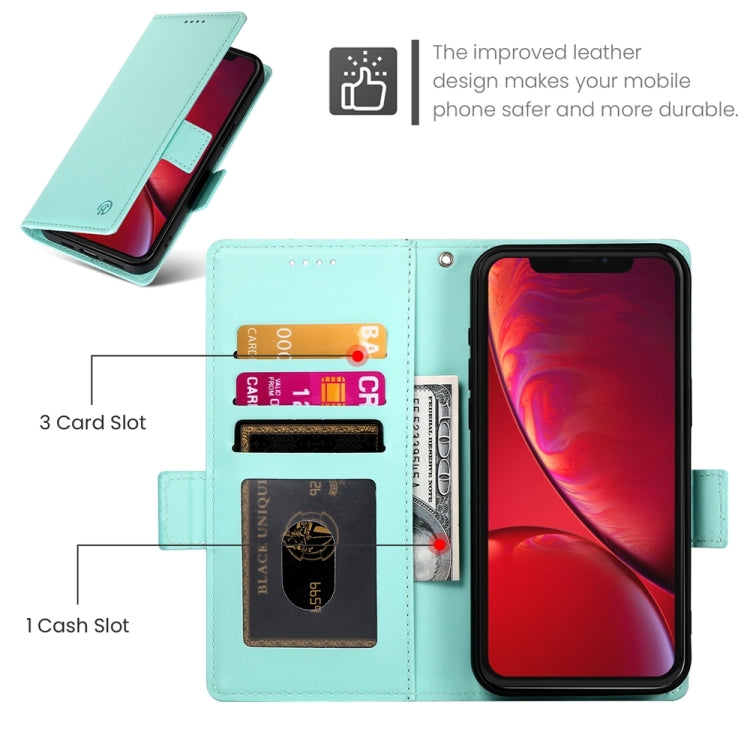 For iPhone X / XS Side Buckle Magnetic Frosted Leather Phone Case