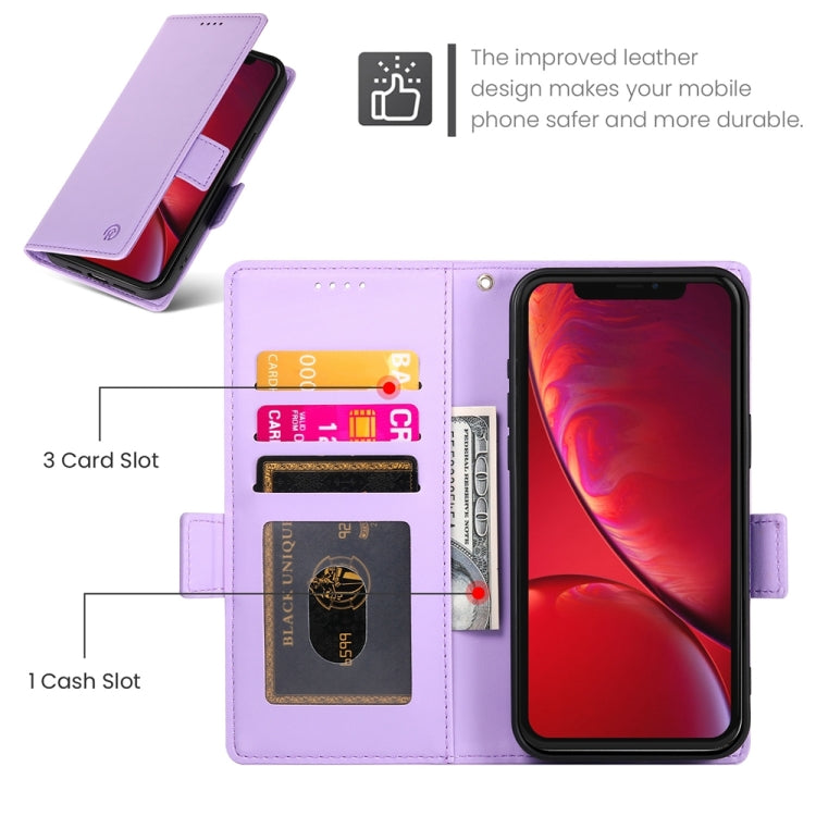 For iPhone X / XS Side Buckle Magnetic Frosted Leather Phone Case