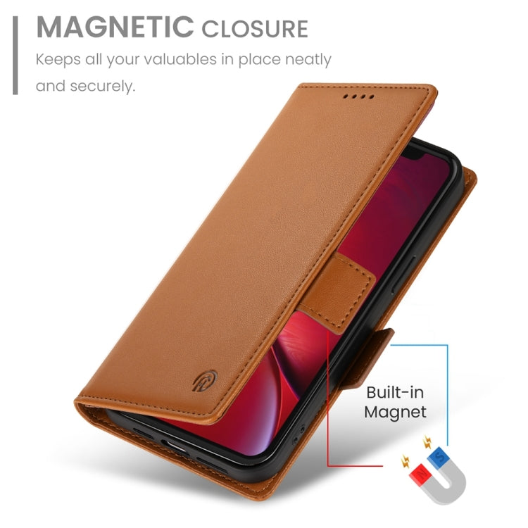 For iPhone X / XS Side Buckle Magnetic Frosted Leather Phone Case