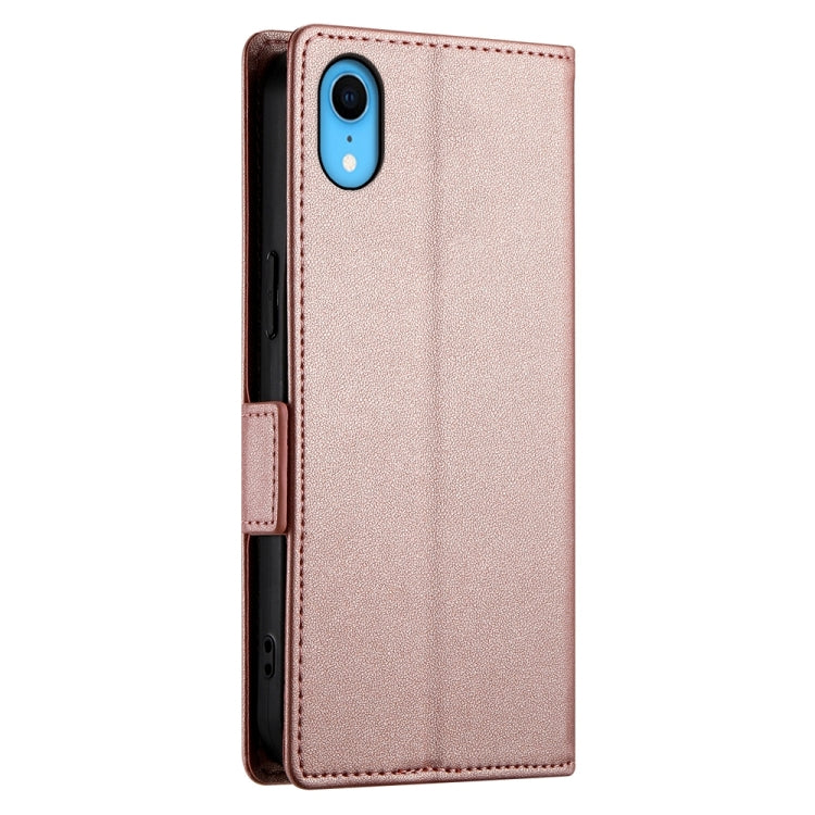 For iPhone XR Side Buckle Magnetic Frosted Leather Phone Case