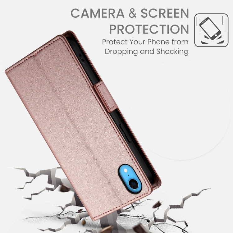 For iPhone XR Side Buckle Magnetic Frosted Leather Phone Case